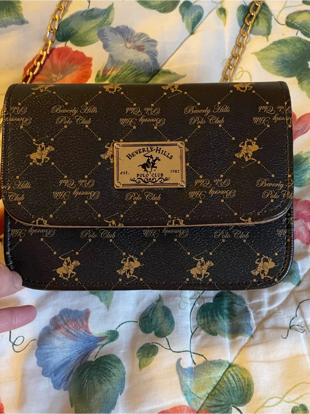 Beverly Hills Polo Club Black Chain Crossbody or Shoulder Bag